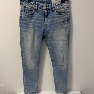 Rag & Bone Cate Mid Rise Ankle Skinny Light Blue Denim Shorts